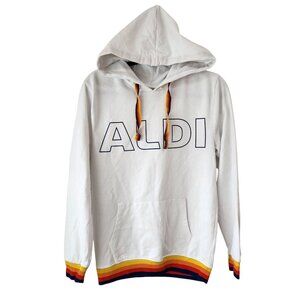 Aldi Gear White Hooded Sweatshirt Hoodie Store Merch Soft Comfy Women's S